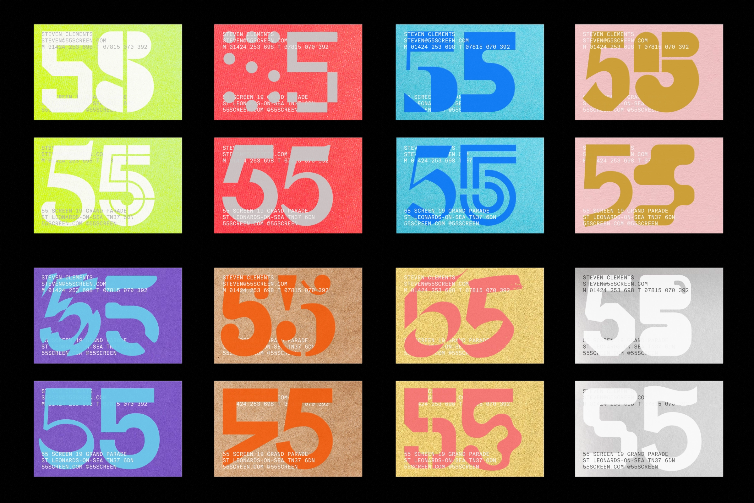 55 Screen Business Cards Rother Studio